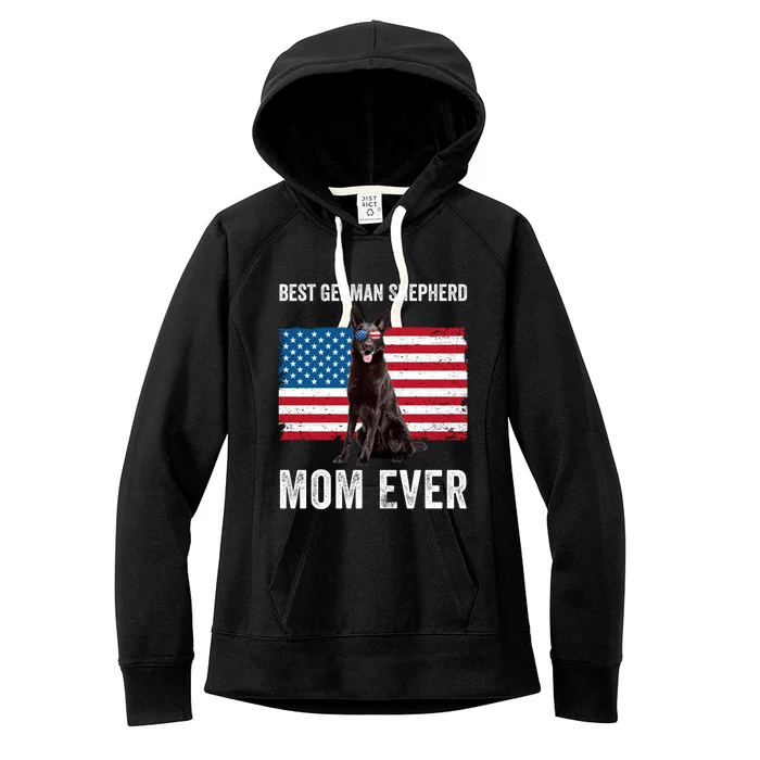 Best German Shepherd Mom Ever 4th Of July Gsd Mom Women's Fleece Hoodie