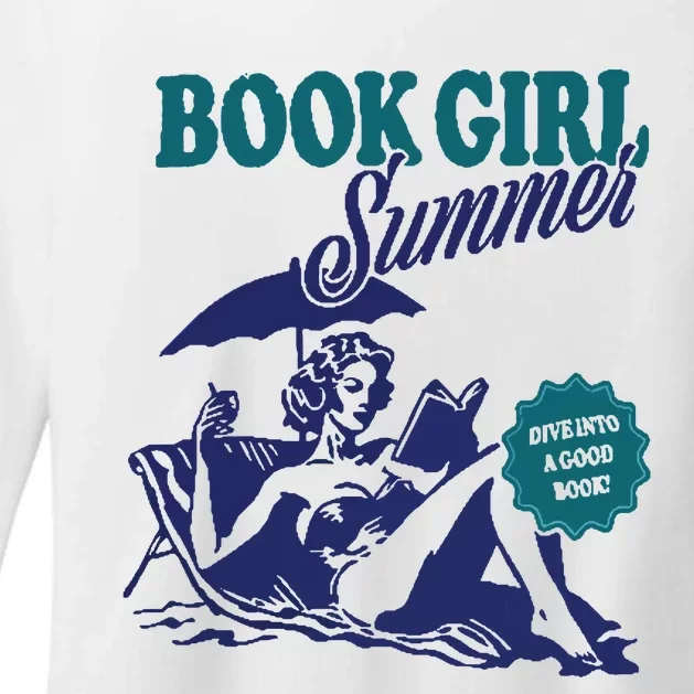 Book Girl Summer Womens CVC Long Sleeve Shirt