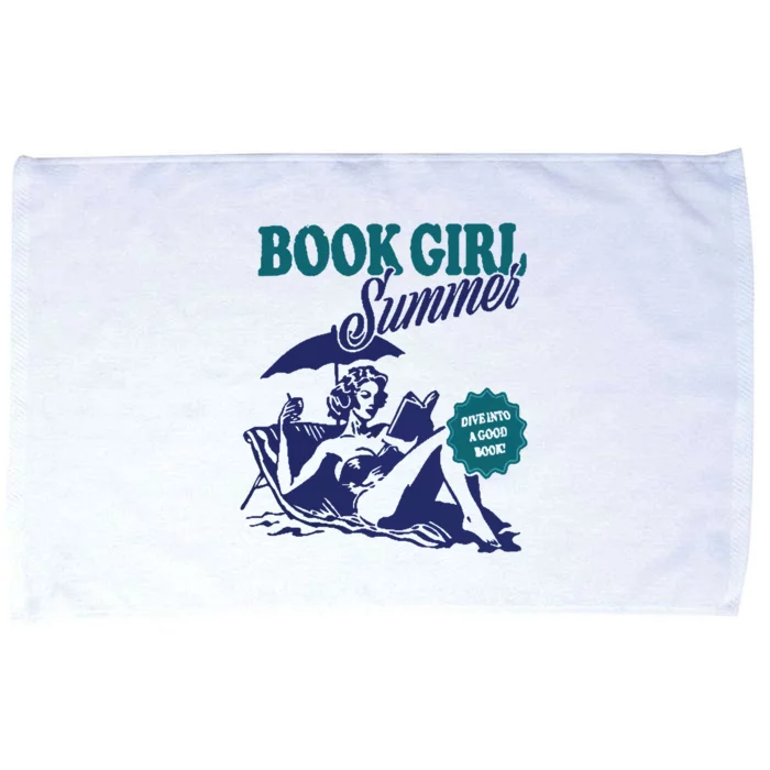 Book Girl Summer Microfiber Hand Towel