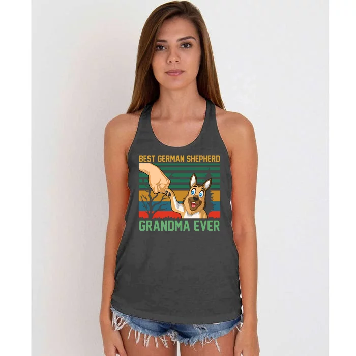 Best German Shepherd Grandma Ever Women's Knotted Racerback Tank