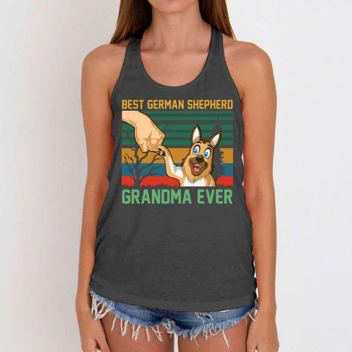 Best German Shepherd Grandma Ever Women's Knotted Racerback Tank