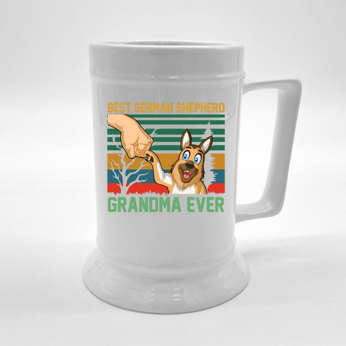 Best German Shepherd Grandma Ever Front & Back Beer Stein