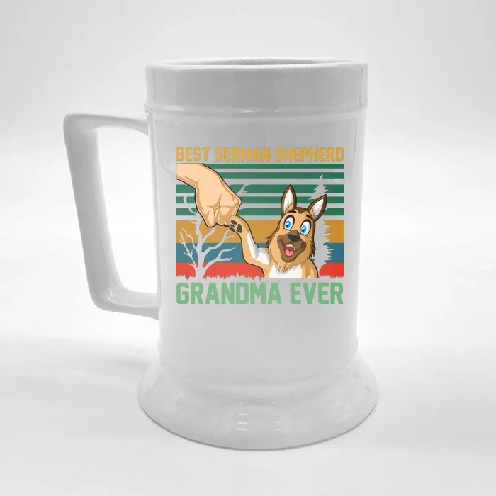 Best German Shepherd Grandma Ever Front & Back Beer Stein