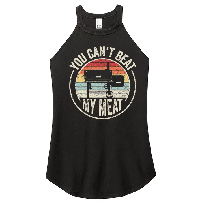 BBQ Grilling Smoking Retro Vintage You Cant Beat My Meat Women’s Perfect Tri Rocker Tank