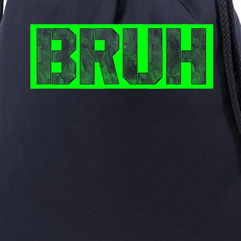 Bruh Gamer Slang Meme Design Funny Saying Bruh Gamers Drawstring Bag