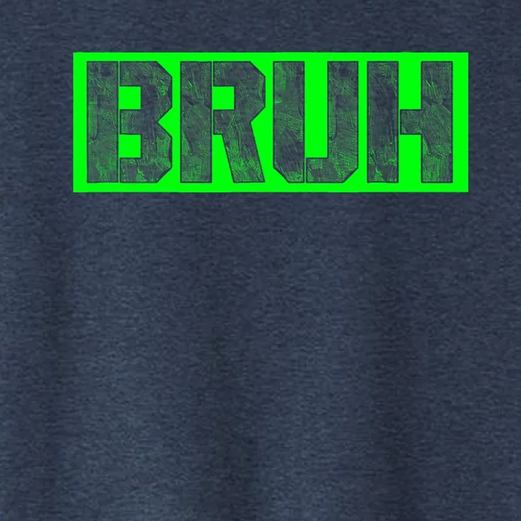 Bruh Gamer Slang Meme Design Funny Saying Bruh Gamers Women's Crop Top Tee