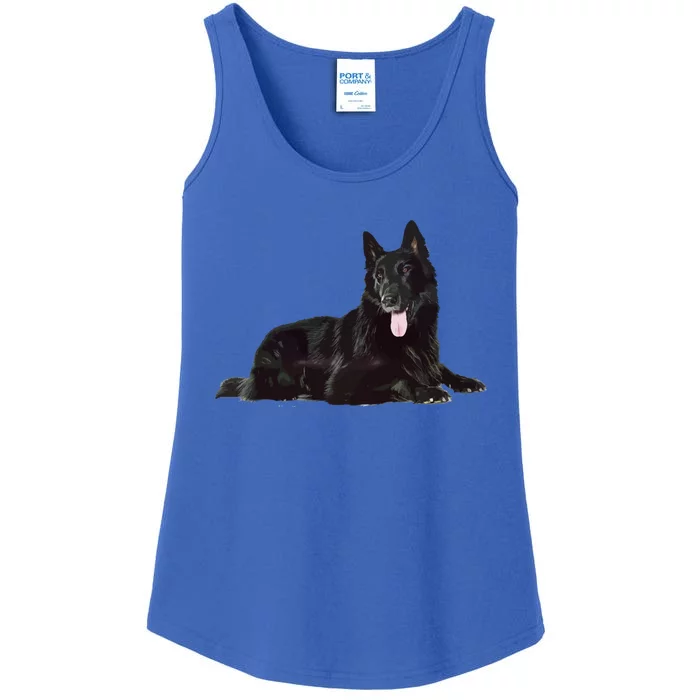 Black Ger Shepherd Rare Black Ger Shepherd Realistic Funny Gift Ladies Essential Tank