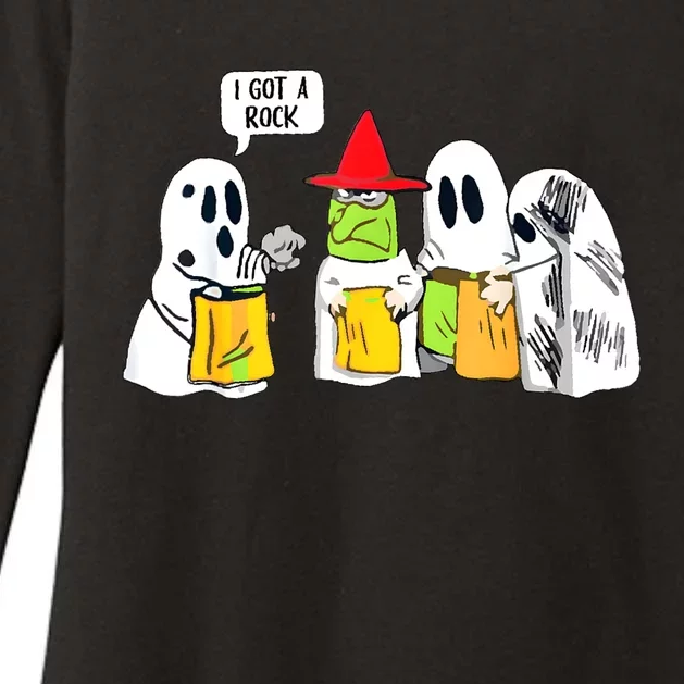 Boo Ghost Scary I Got A Rock Funny Halloween Womens CVC Long Sleeve Shirt