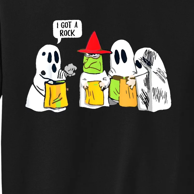 Boo Ghost Scary I Got A Rock Funny Halloween Tall Sweatshirt