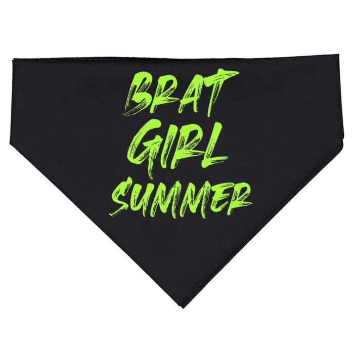 Brat Girl Summer Funny Vintage Summer USA-Made Doggie Bandana