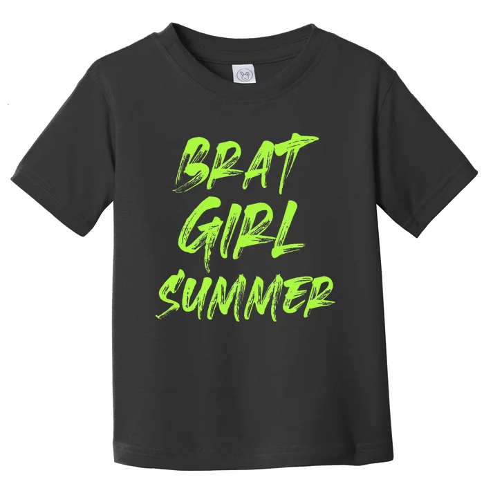 Brat Girl Summer Funny Vintage Summer Toddler T-Shirt