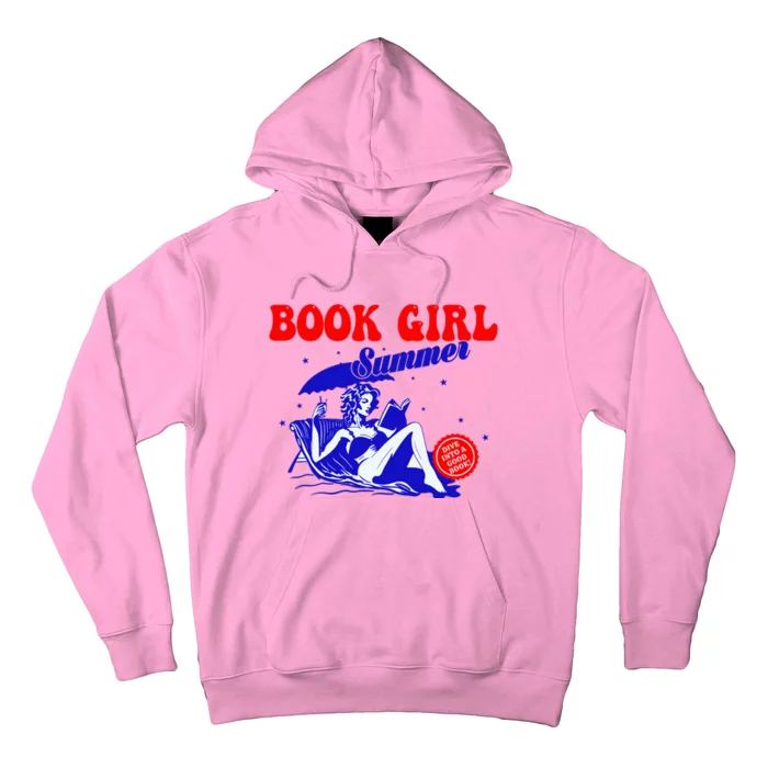 Book Girl Summer Bookish Vacation Funny Reader Hoodie