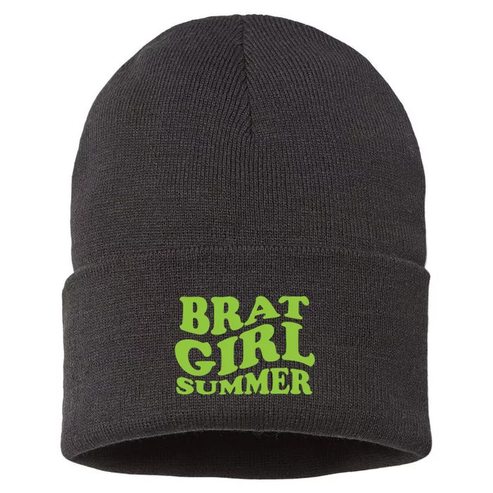 Brat Girl Summer Cute Retro Summer Sustainable Knit Beanie