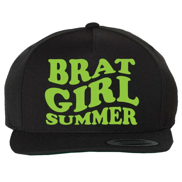 Brat Girl Summer Cute Retro Summer Wool Snapback Cap