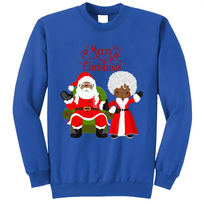 Black Girl Santa Claus Holiday African American Christmas Tall Sweatshirt