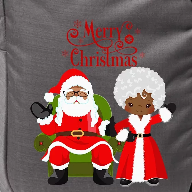 Black Girl Santa Claus Holiday African American Christmas Impact Tech Backpack