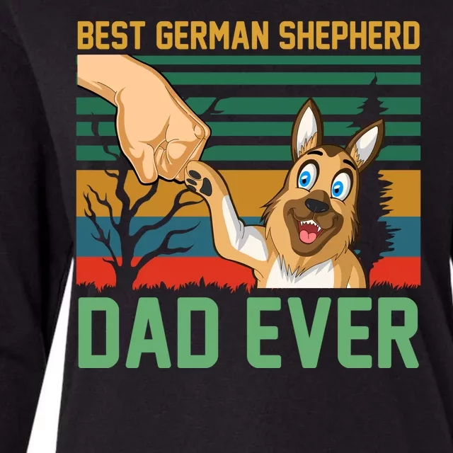 Best German Shepherd Dad Ever Womens Cotton Relaxed Long Sleeve T-Shirt