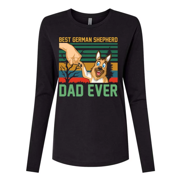 Best German Shepherd Dad Ever Womens Cotton Relaxed Long Sleeve T-Shirt