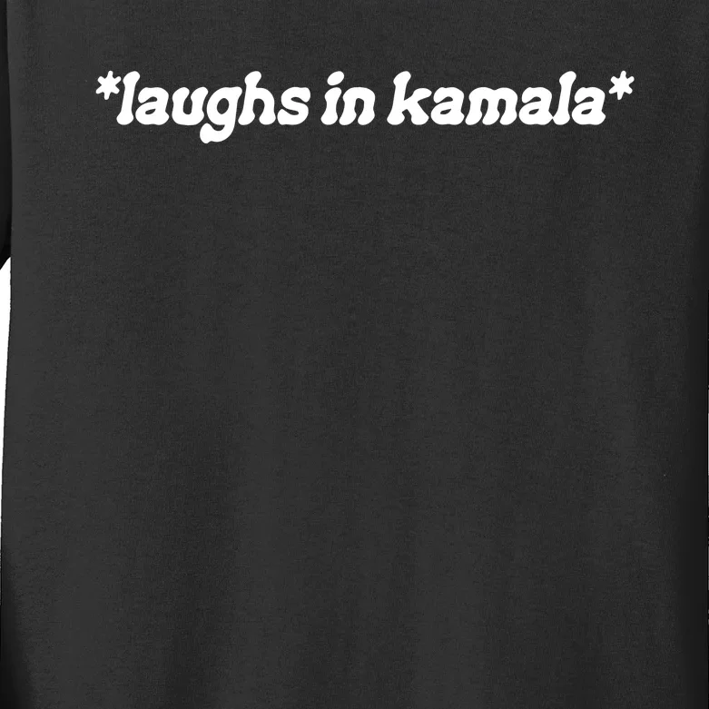 Brat Girl Summer Laughs In Kamala Kids Long Sleeve Shirt