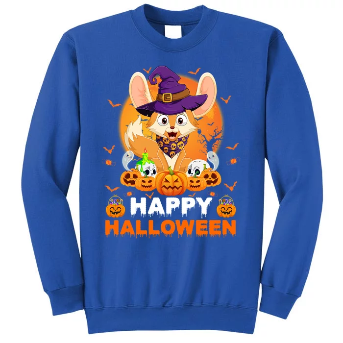 Boo Ghost Scary Pumpkin Moon Witch Fennec Fox Halloween Gift Sweatshirt