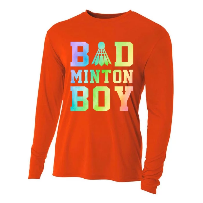 Badminton Graphic Shuttlecock Badminton Player Sport Cool Gift Cooling Performance Long Sleeve Crew