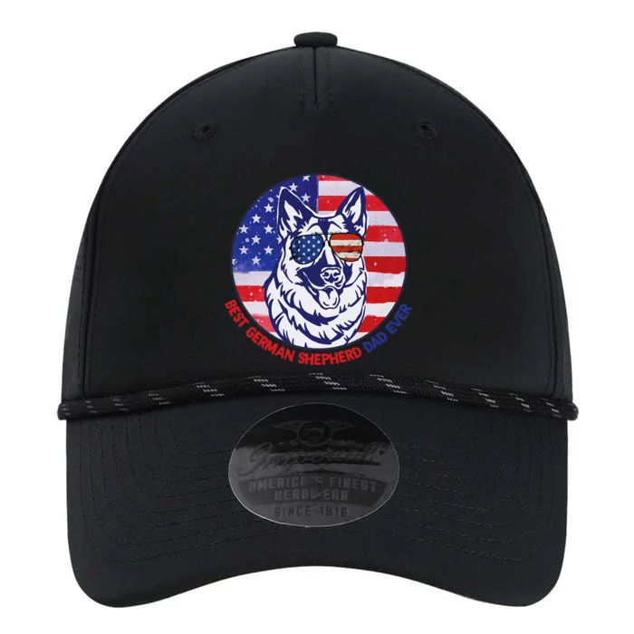 Best German Shepherd Dad Ever American Flag Dog Fathers Day Performance The Dyno Cap