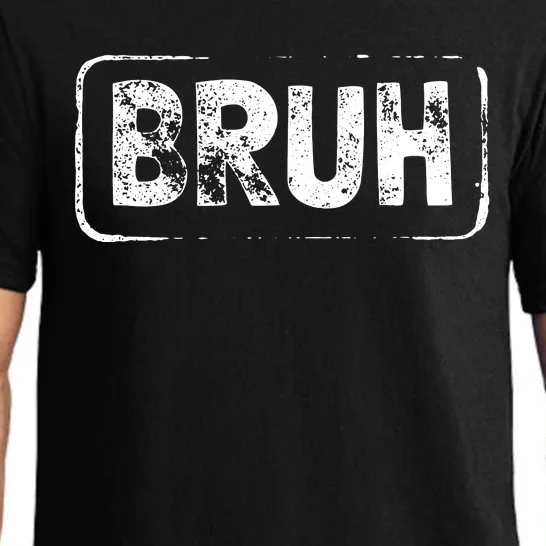 Bruh Gamer Slang Meme Design Short Sleeve Pajama Set