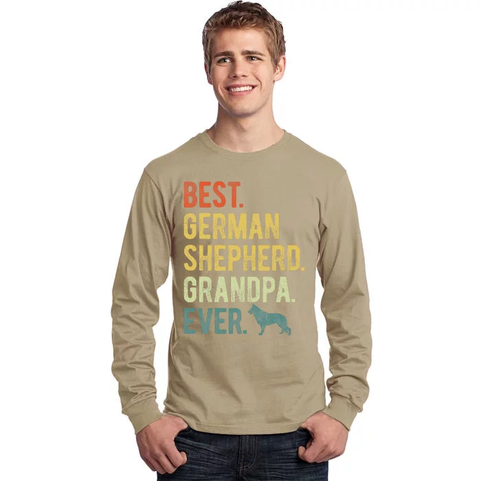 Best German Shepherd Grandpa Ever Dog Lovers Fathers Day Tall Long Sleeve T-Shirt