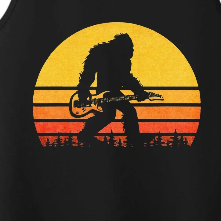 Bigfoot Guitar Sasquatch Yeti Guitarist Music Performance Tank