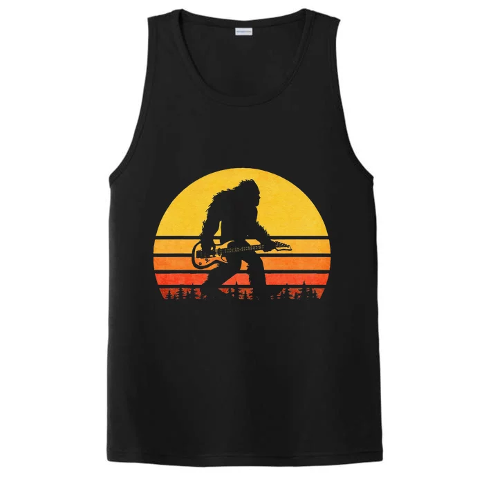 Bigfoot Guitar Sasquatch Yeti Guitarist Music Performance Tank