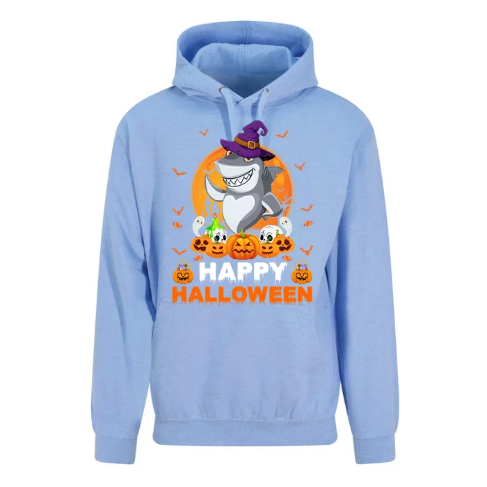 Boo Ghost Scary Pumpkin Moon Witch Shark Halloween Gift Unisex Surf Hoodie