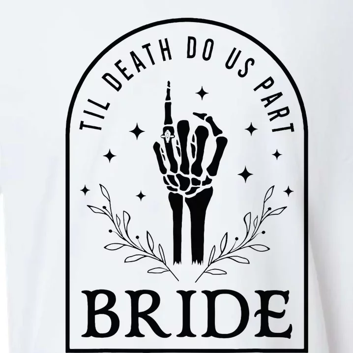 Bride Groom Skeleton Gothic Halloween Engagement Wedding Sueded Cloud Jersey T-Shirt