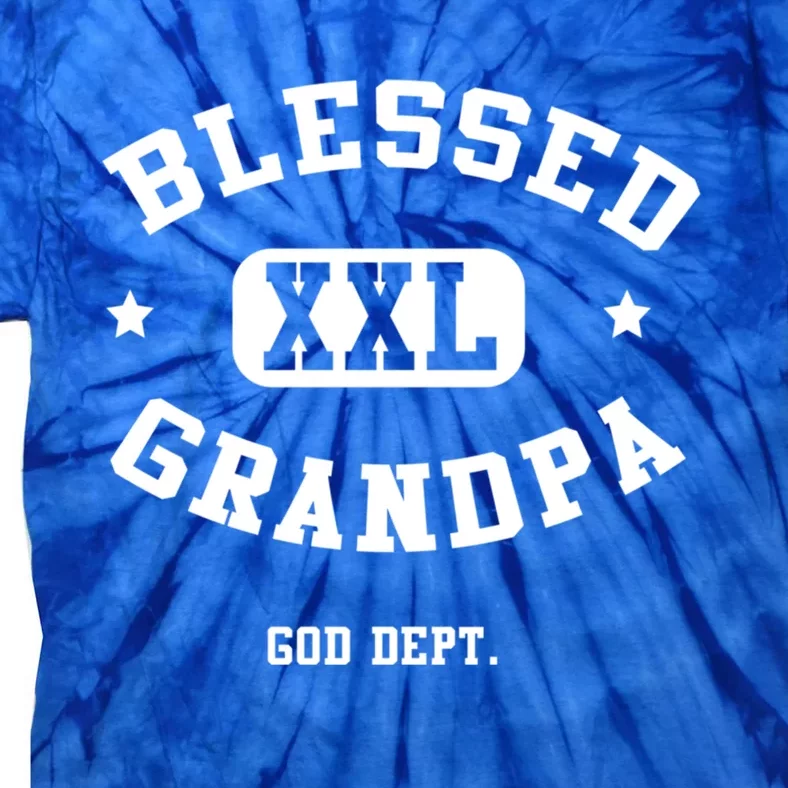 Blessed Grandpa Thanksgiving Fathers Day Gift Grandad Gift Tie-Dye T-Shirt