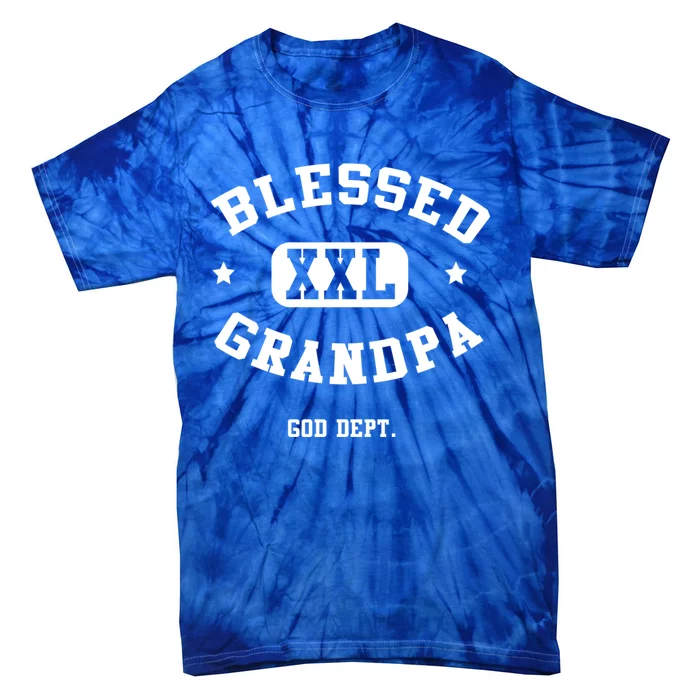 Blessed Grandpa Thanksgiving Fathers Day Gift Grandad Gift Tie-Dye T-Shirt