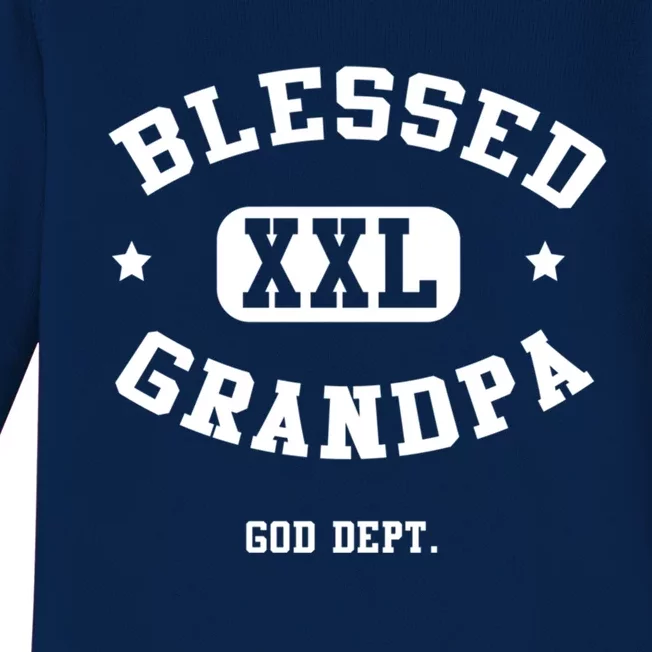 Blessed Grandpa Thanksgiving Fathers Day Gift Grandad Gift Baby Long Sleeve Bodysuit