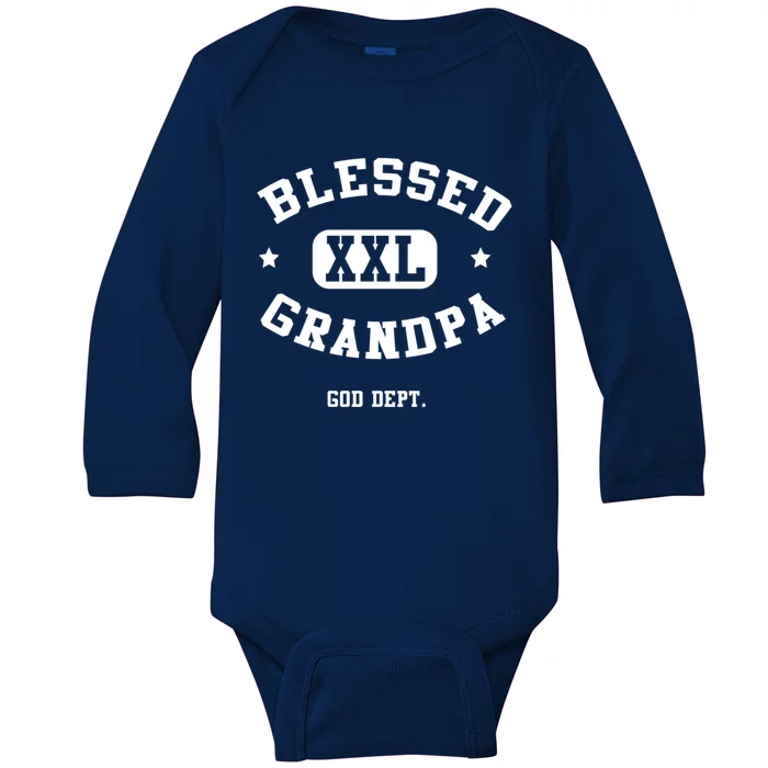 Blessed Grandpa Thanksgiving Fathers Day Gift Grandad Gift Baby Long Sleeve Bodysuit