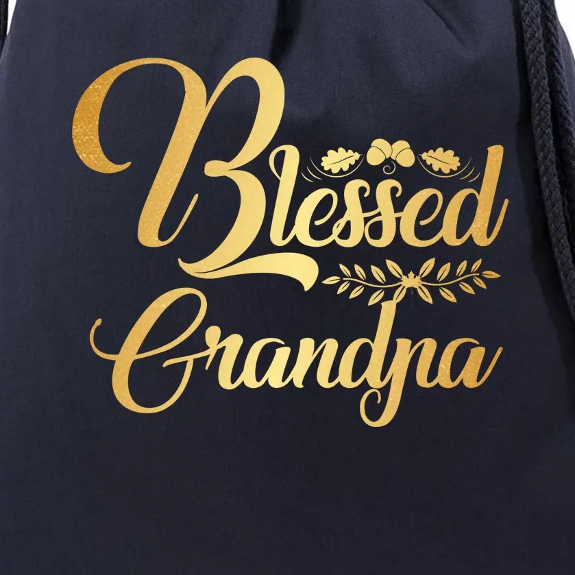 Blessed Grandpa Thanksgiving Great Gift Drawstring Bag