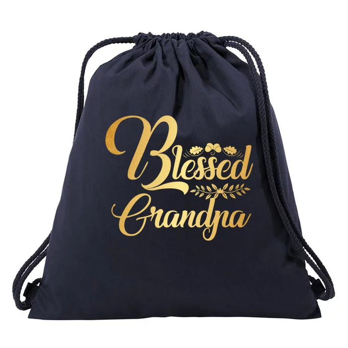 Blessed Grandpa Thanksgiving Great Gift Drawstring Bag