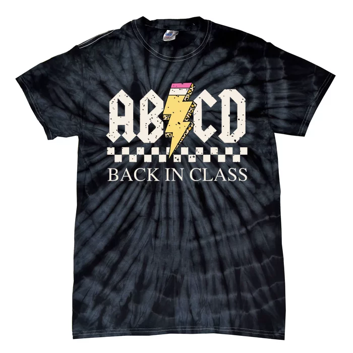 Boy Girl Teachers Rock Back To School Abcd Back In Class Tie-Dye T-Shirt