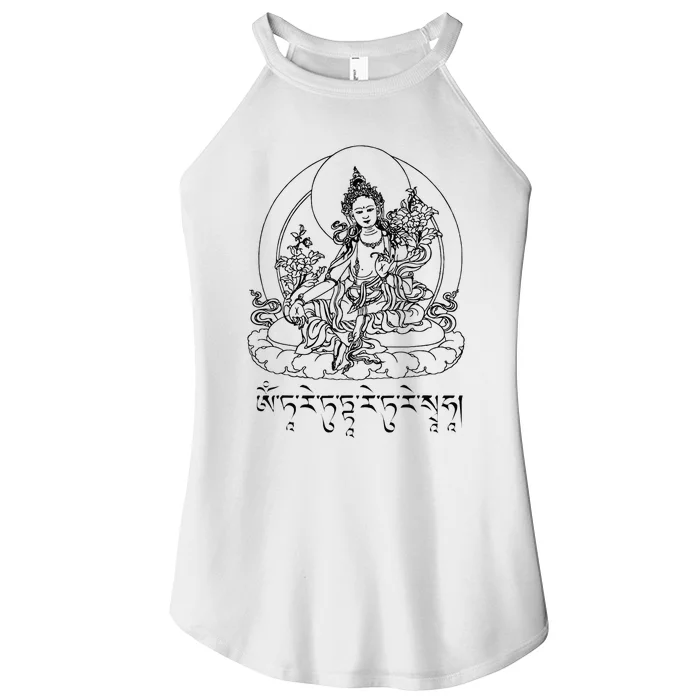 Buddha Green Tara Mantra Tibetan Buddhism Vajrayana Women’s Perfect Tri Rocker Tank