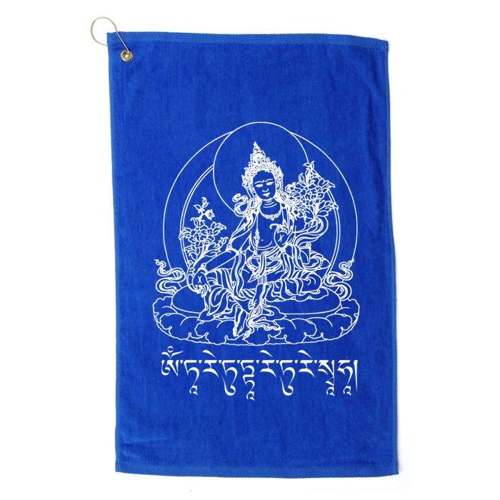 Buddha Green Tara Tra Tibetan Buddhism Vajrayana Meaningful Gift Platinum Collection Golf Towel