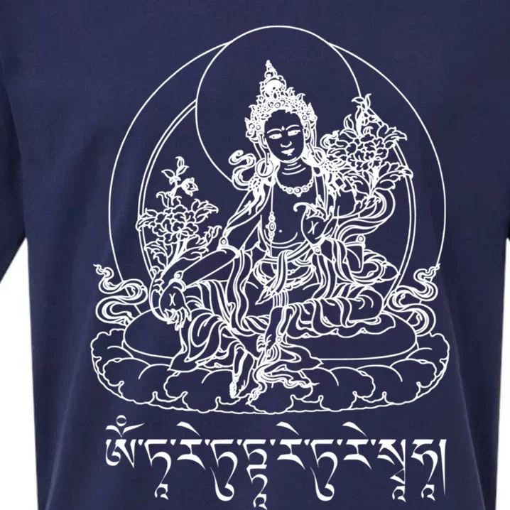 Buddha Green Tara Tra Tibetan Buddhism Vajrayana Meaningful Gift Sueded Cloud Jersey T-Shirt