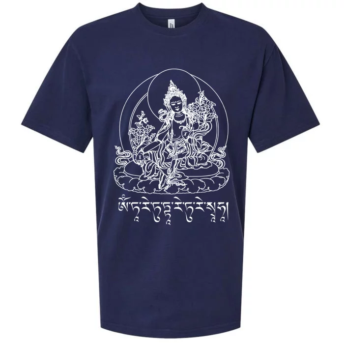 Buddha Green Tara Tra Tibetan Buddhism Vajrayana Meaningful Gift Sueded Cloud Jersey T-Shirt