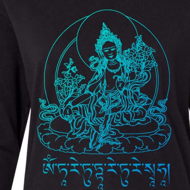 Buddha Green Tara Tra Tibetan Buddhism Vajrayana Meaningful Gift Womens Cotton Relaxed Long Sleeve T-Shirt