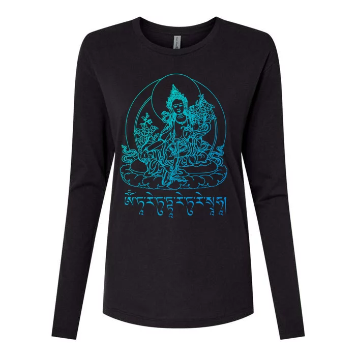 Buddha Green Tara Tra Tibetan Buddhism Vajrayana Meaningful Gift Womens Cotton Relaxed Long Sleeve T-Shirt