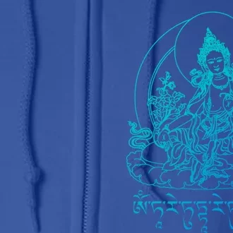 Buddha Green Tara Tra Tibetan Buddhism Vajrayana Meaningful Gift Full Zip Hoodie