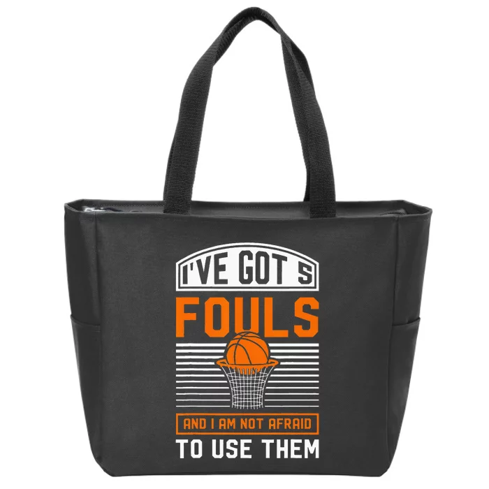 BasketBall Girl Teens Women Baller Dunking Zip Tote Bag