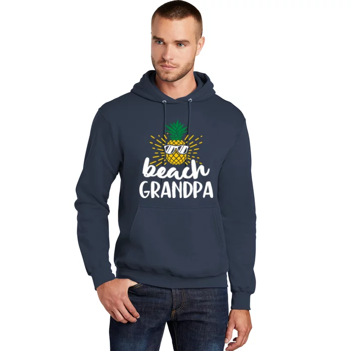 Beach Grandpa Tropical Summer Vacation Beach Pineapple Gift Hoodie