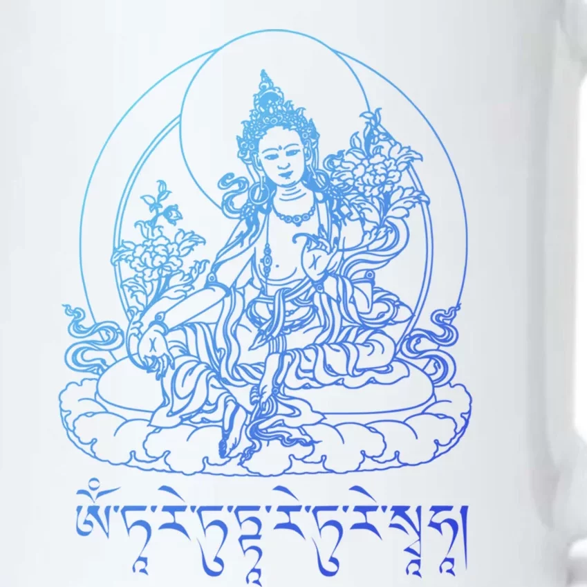 Buddha Green Tara Tra Tibetan Buddhism Vajrayana Meaningful Gift Black Color Changing Mug