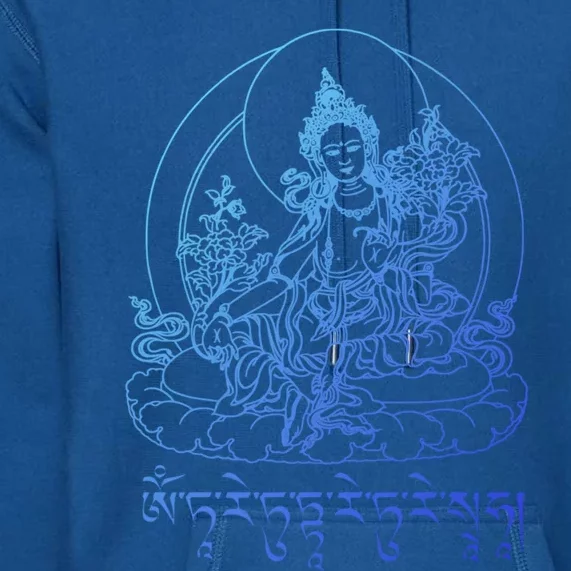 Buddha Green Tara Tra Tibetan Buddhism Vajrayana Meaningful Gift Premium Hoodie